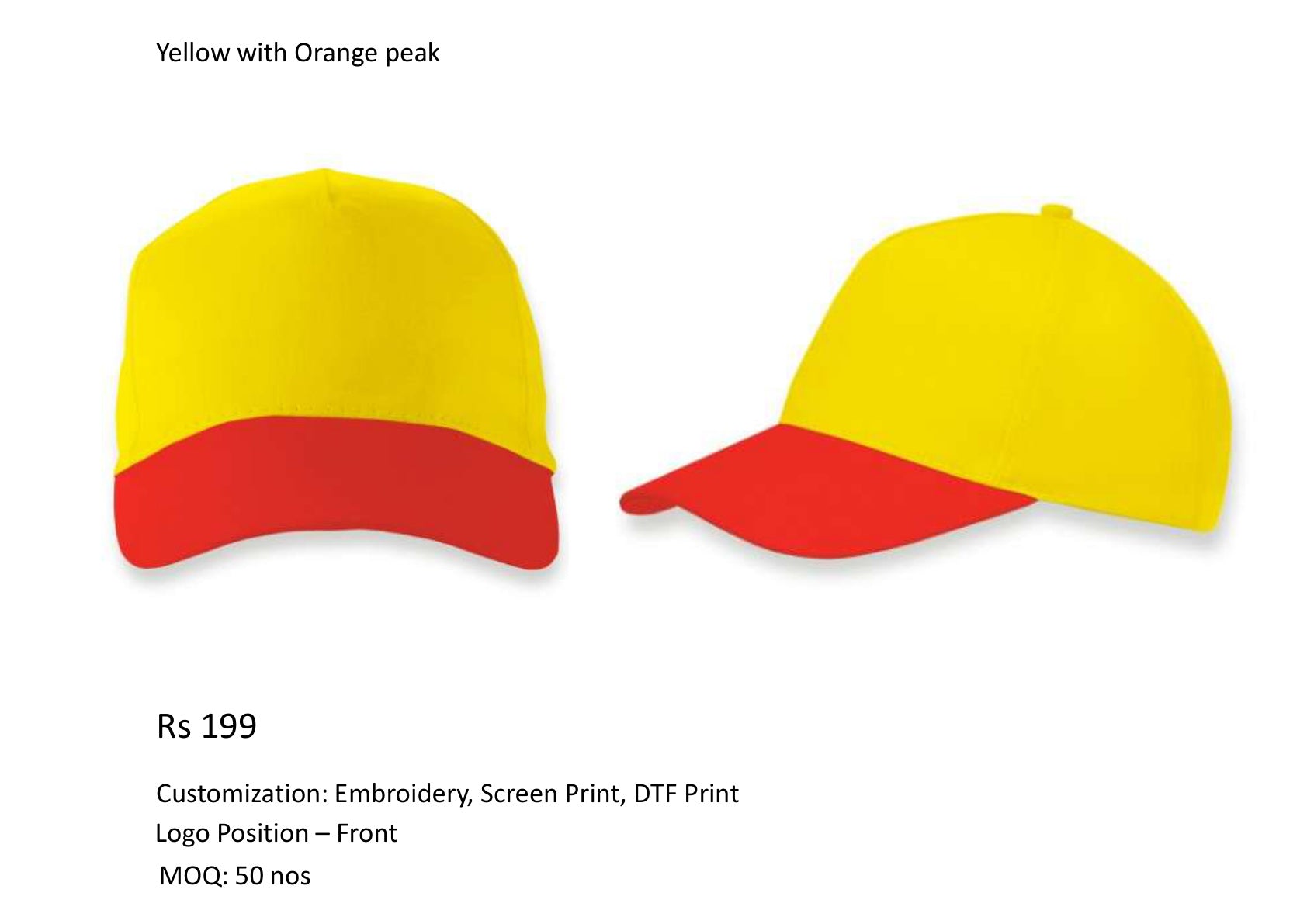 Yellow with Orange