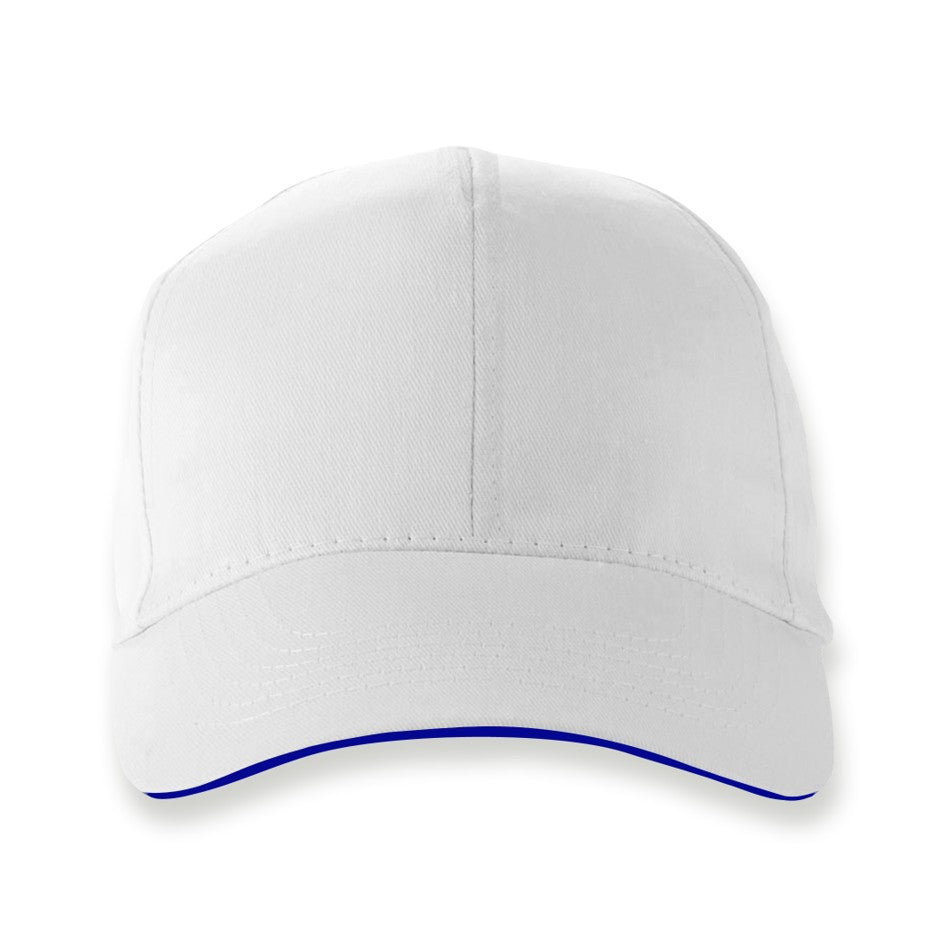 White with Blue