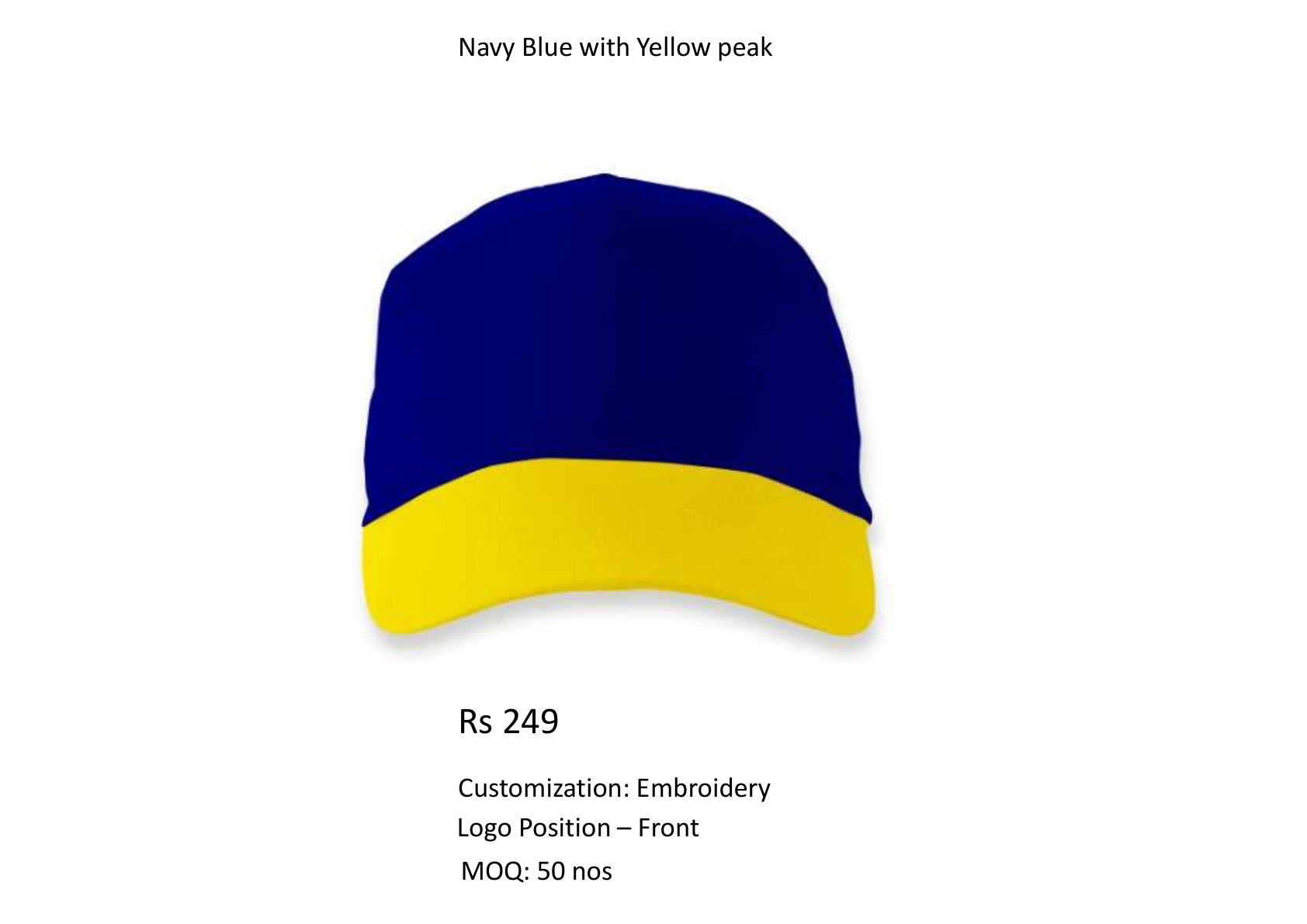 Navy Blue with Yellow