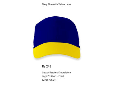 Navy Blue with Yellow
