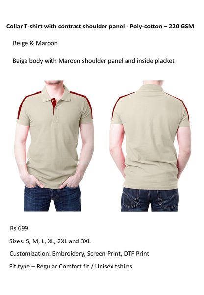 Beige & Maroon