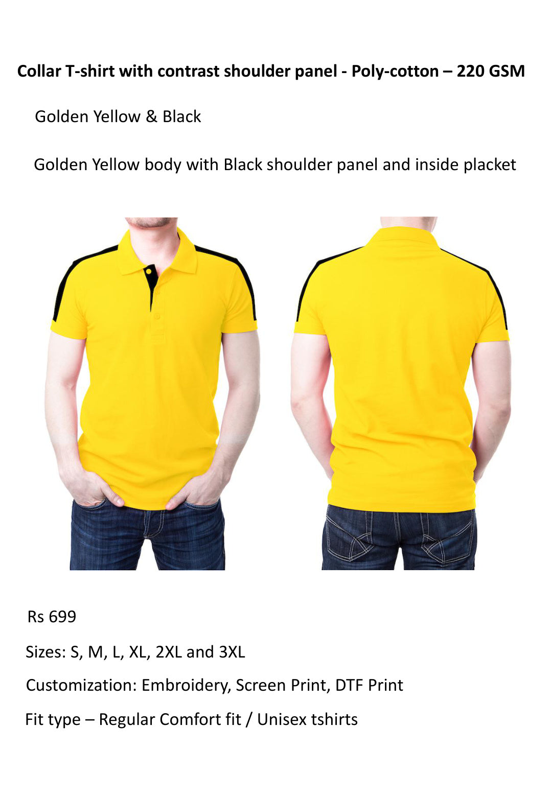 Golden Yellow & Black