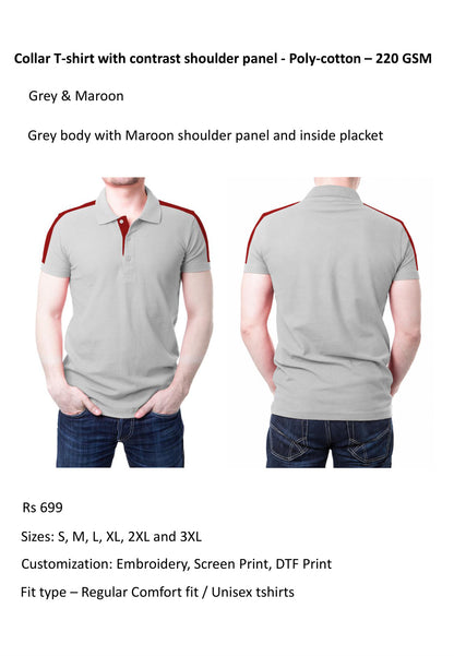 Grey & Maroon