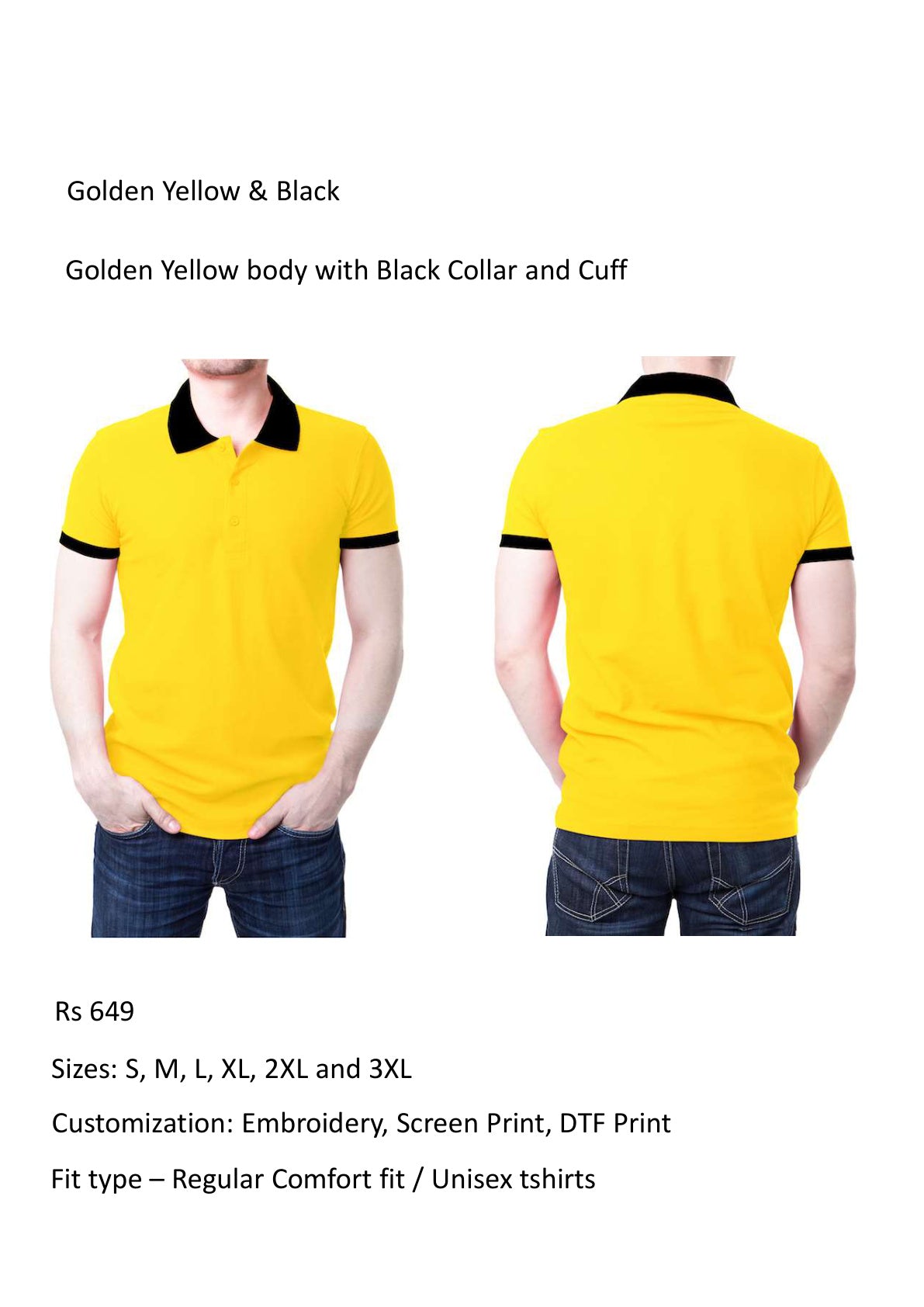Golden Yellow & Black