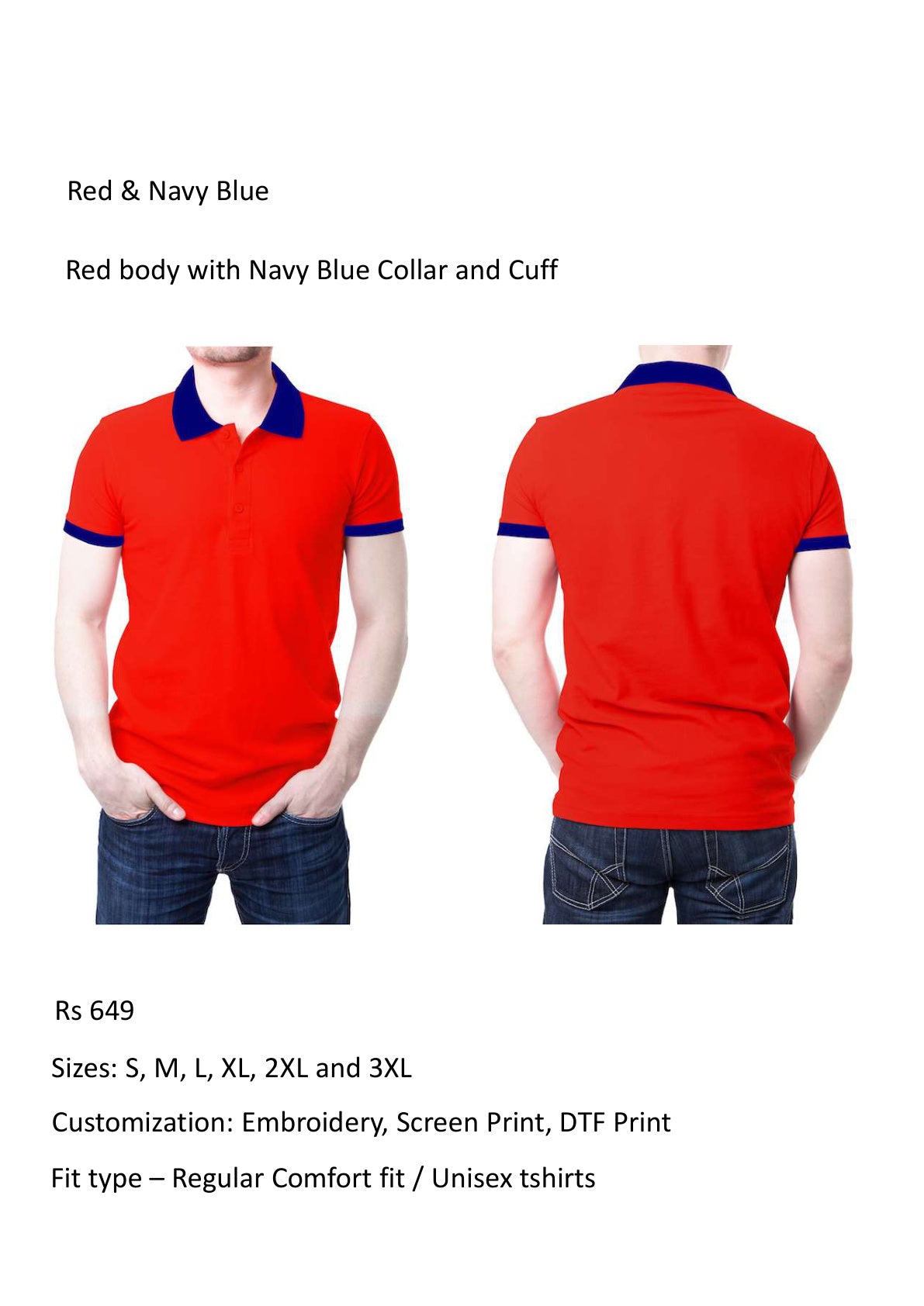 Red & Navy Blue