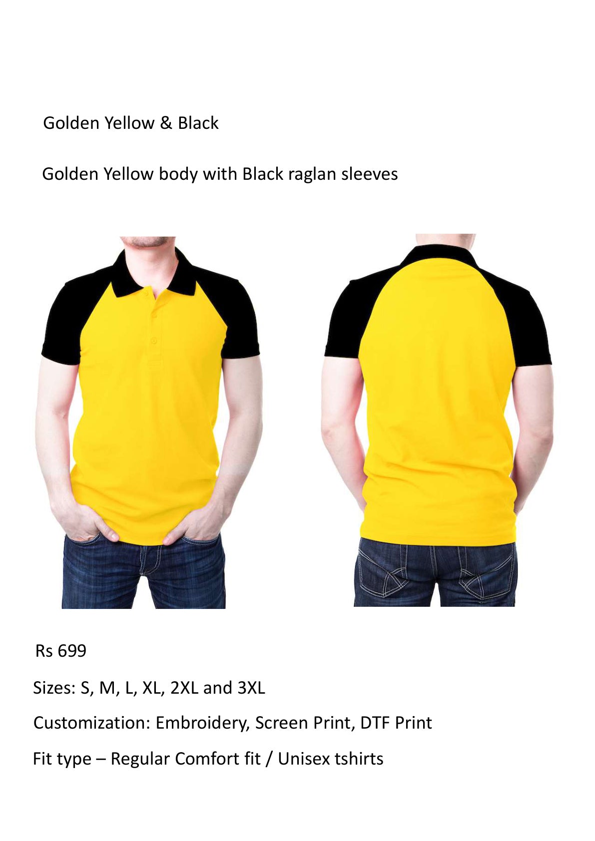 Golden Yellow & Black