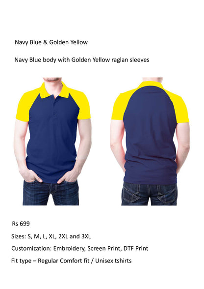Navy Blue & Golden Yellow