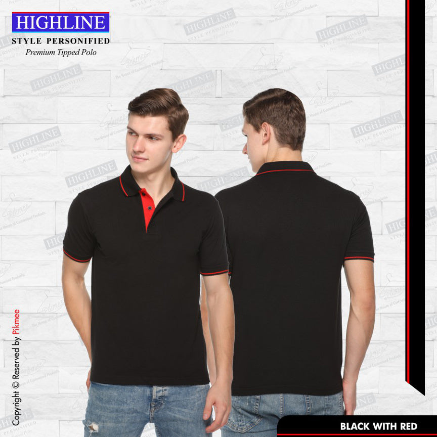 Black with Red