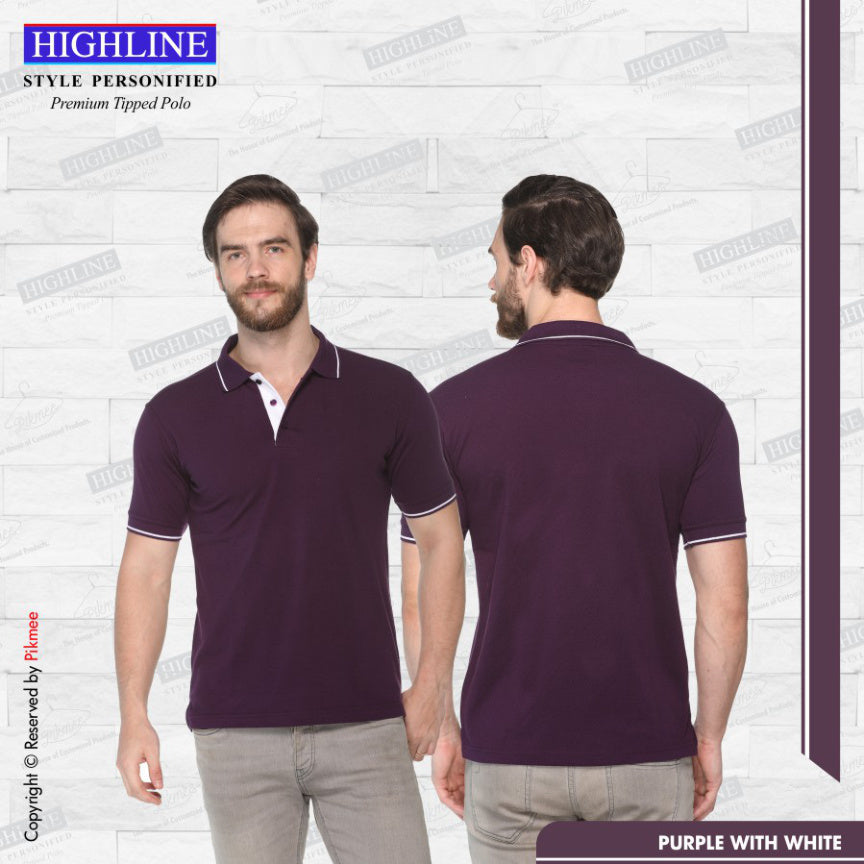 Purple with White