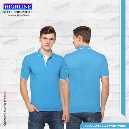 Turquoise Blue with White