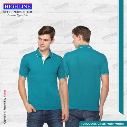 Turquoise Green with White