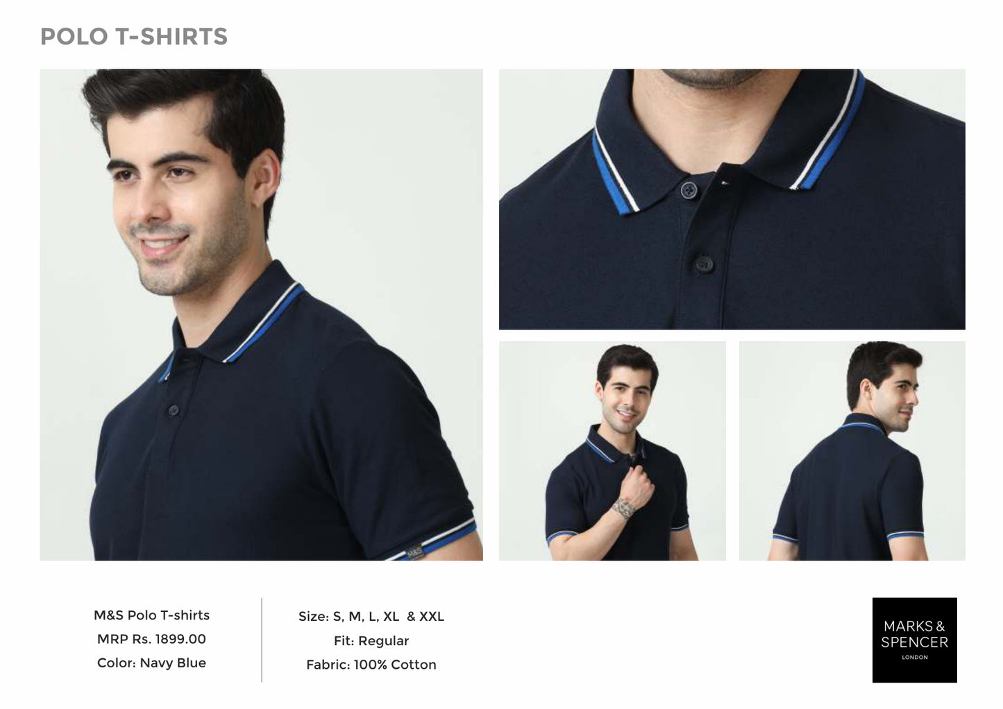 Navy Blue with Light Blue tipping