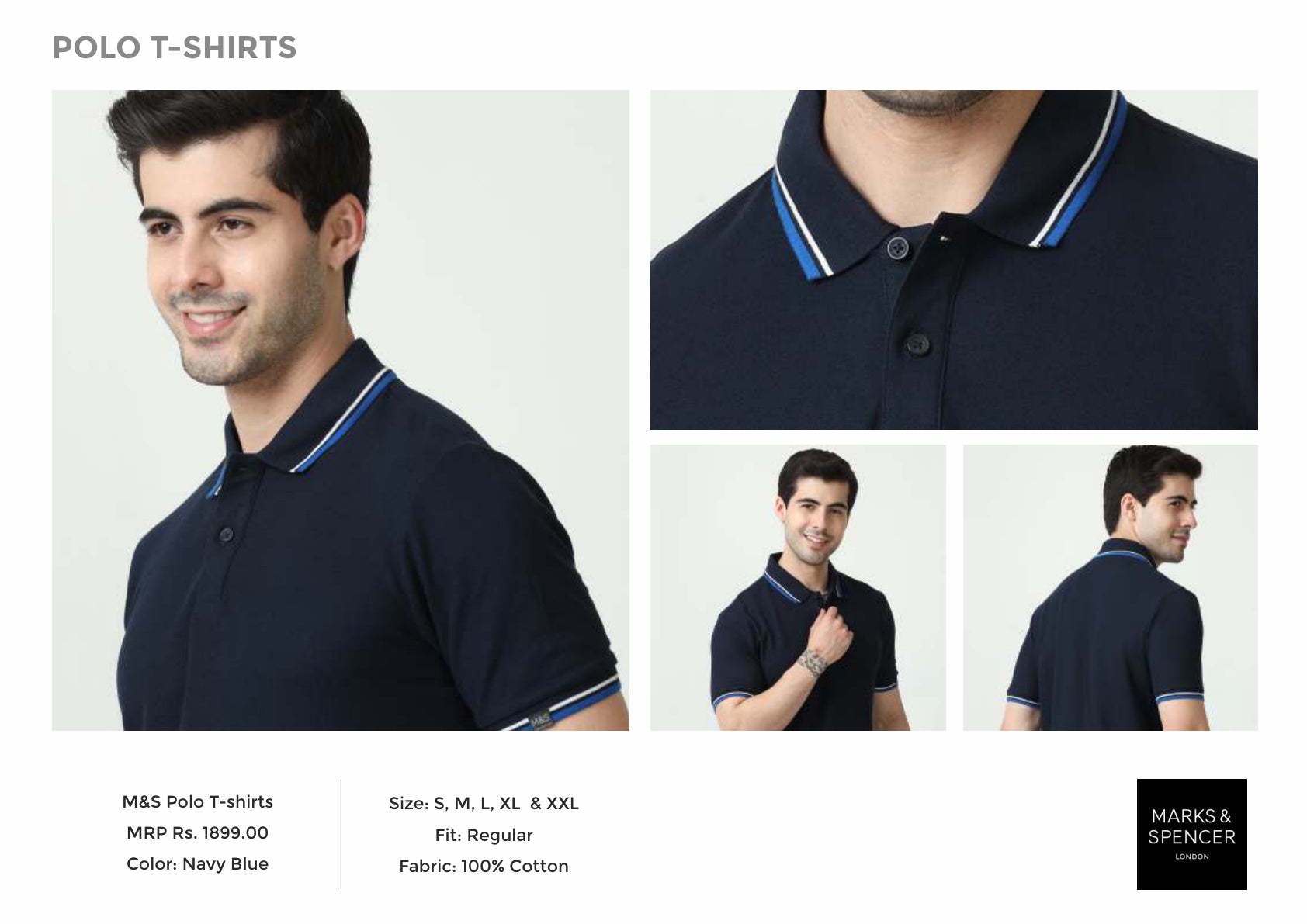 Navy Blue with Light Blue tipping