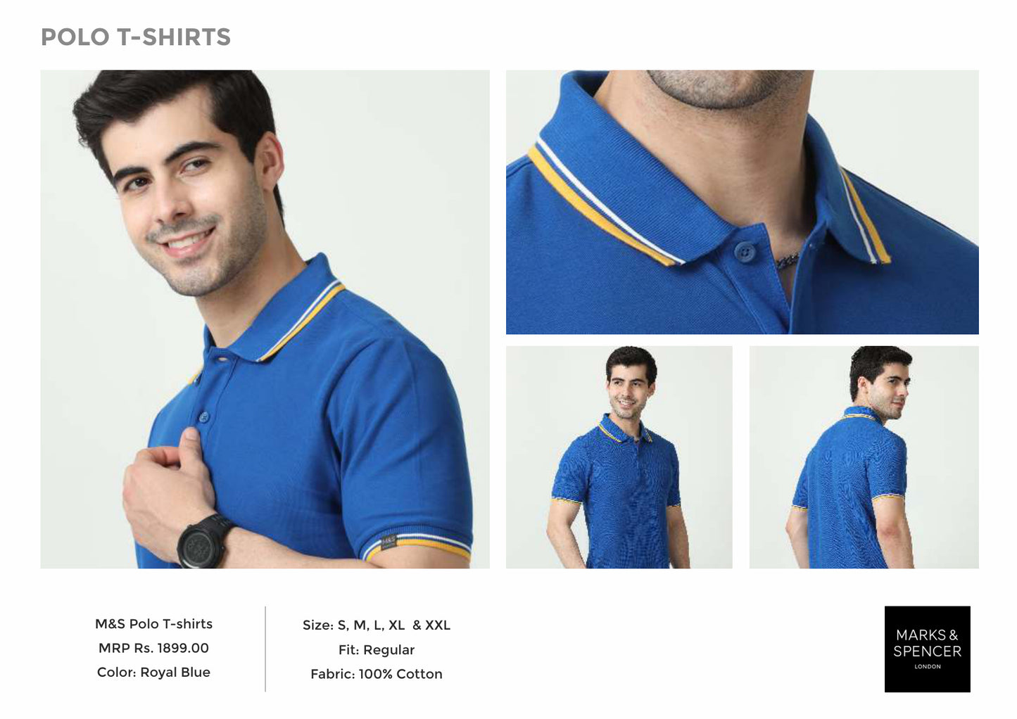Royal Blue with Yellow  tipping