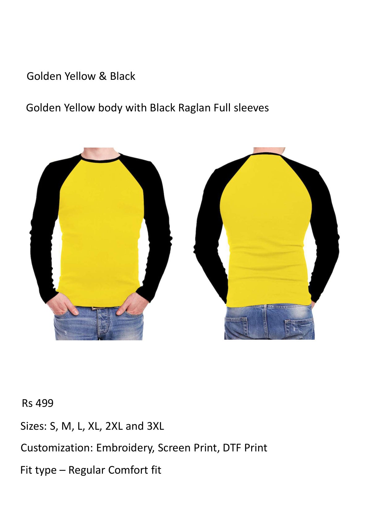 Golden Yellow & Black