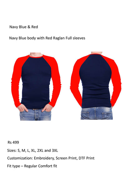 Navy Blue & Red