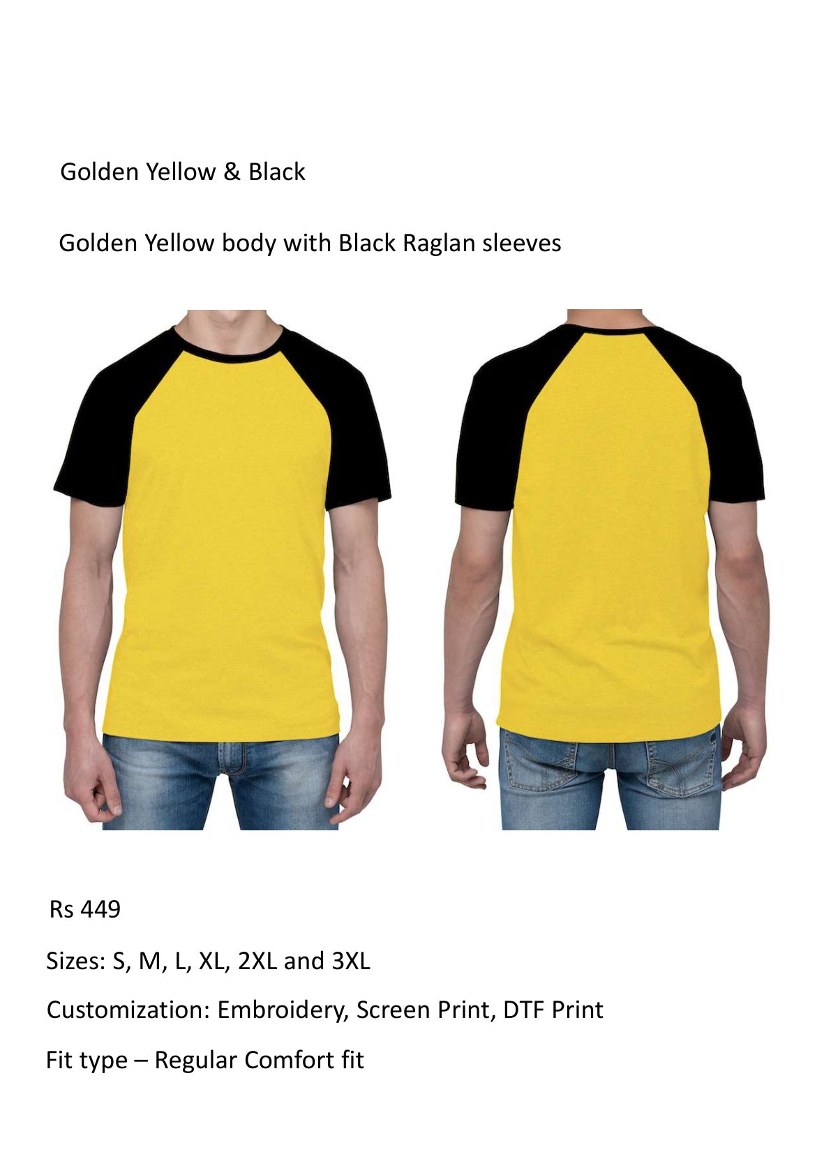 Golden Yellow & Black