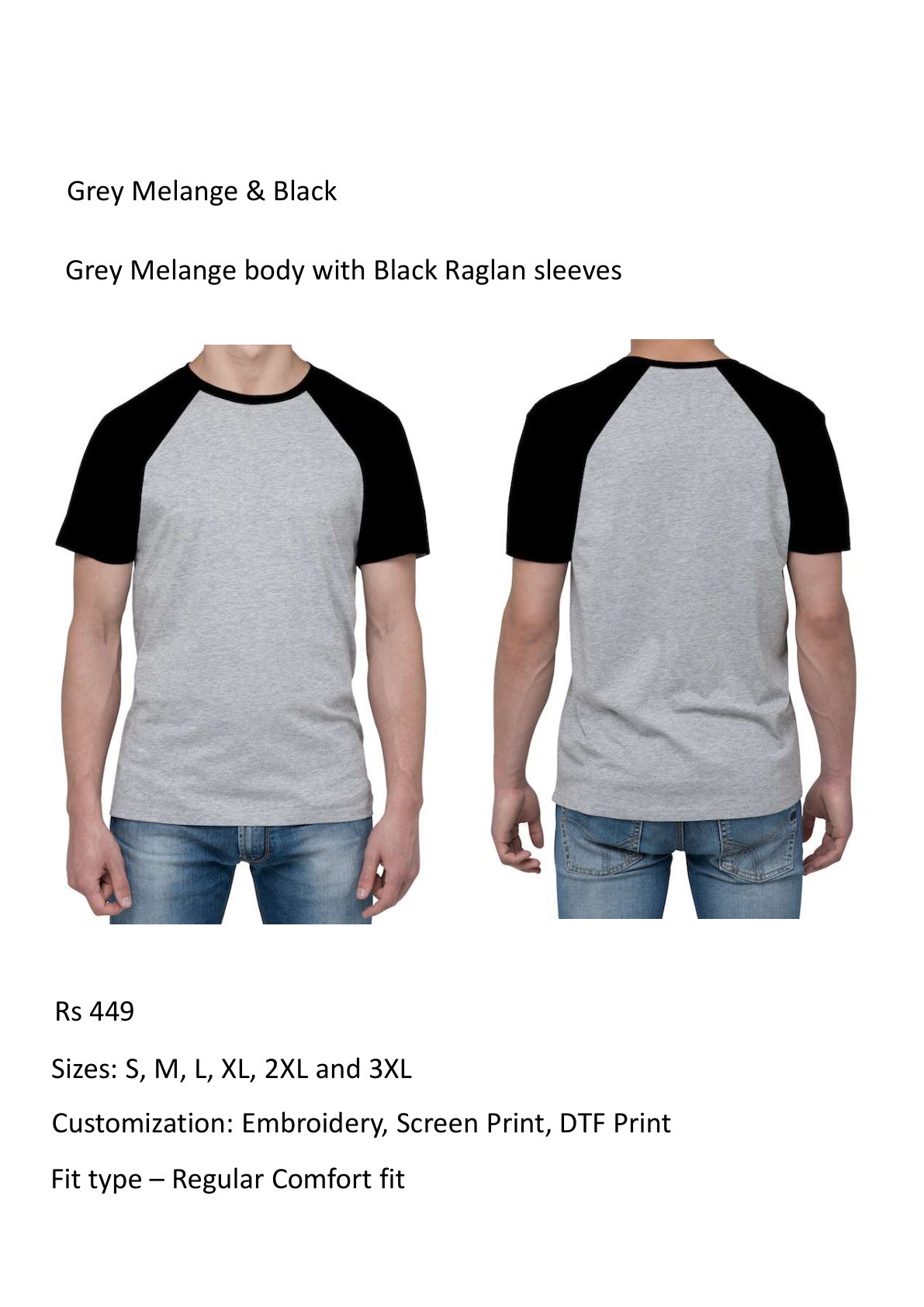 Grey Melange & Black