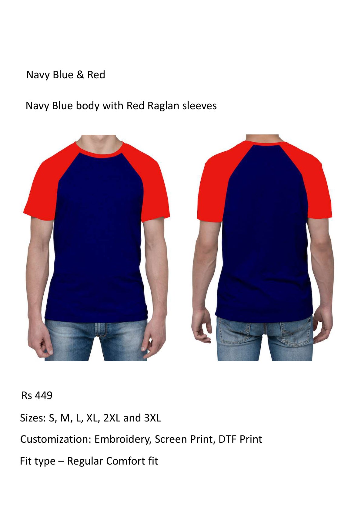 Navy Blue & Red