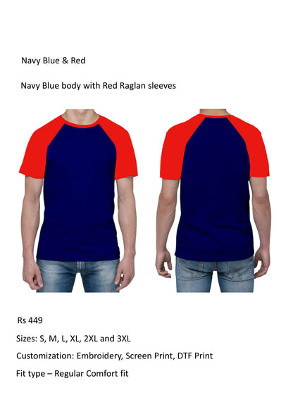 Navy Blue & Red