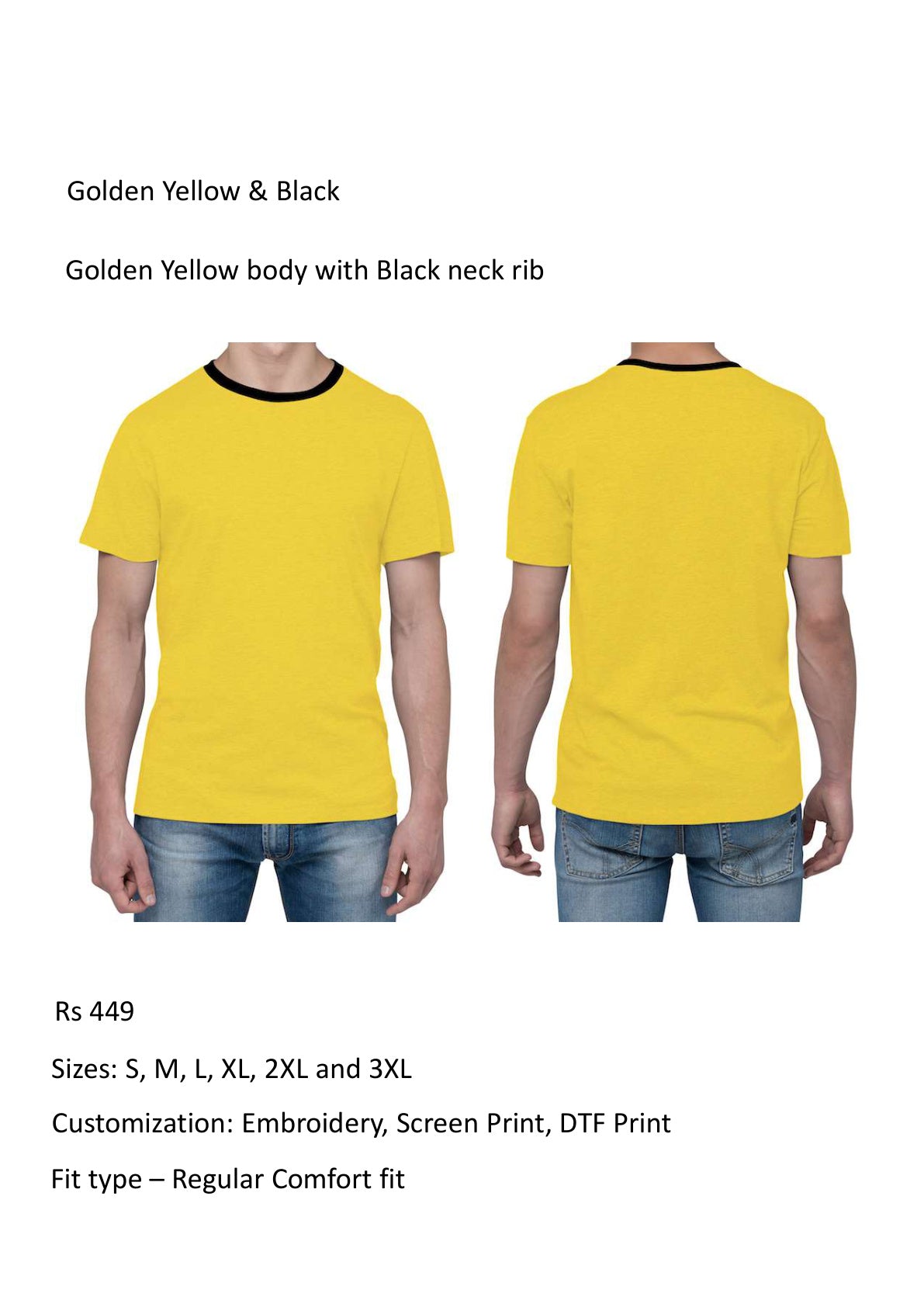 Golden Yellow & Black