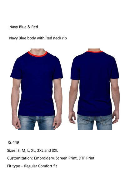 Navy Blue & Red