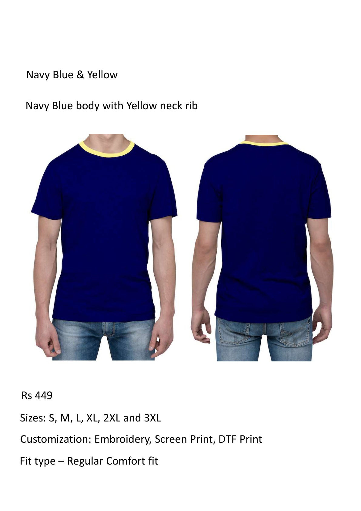 Navy Blue & Yellow