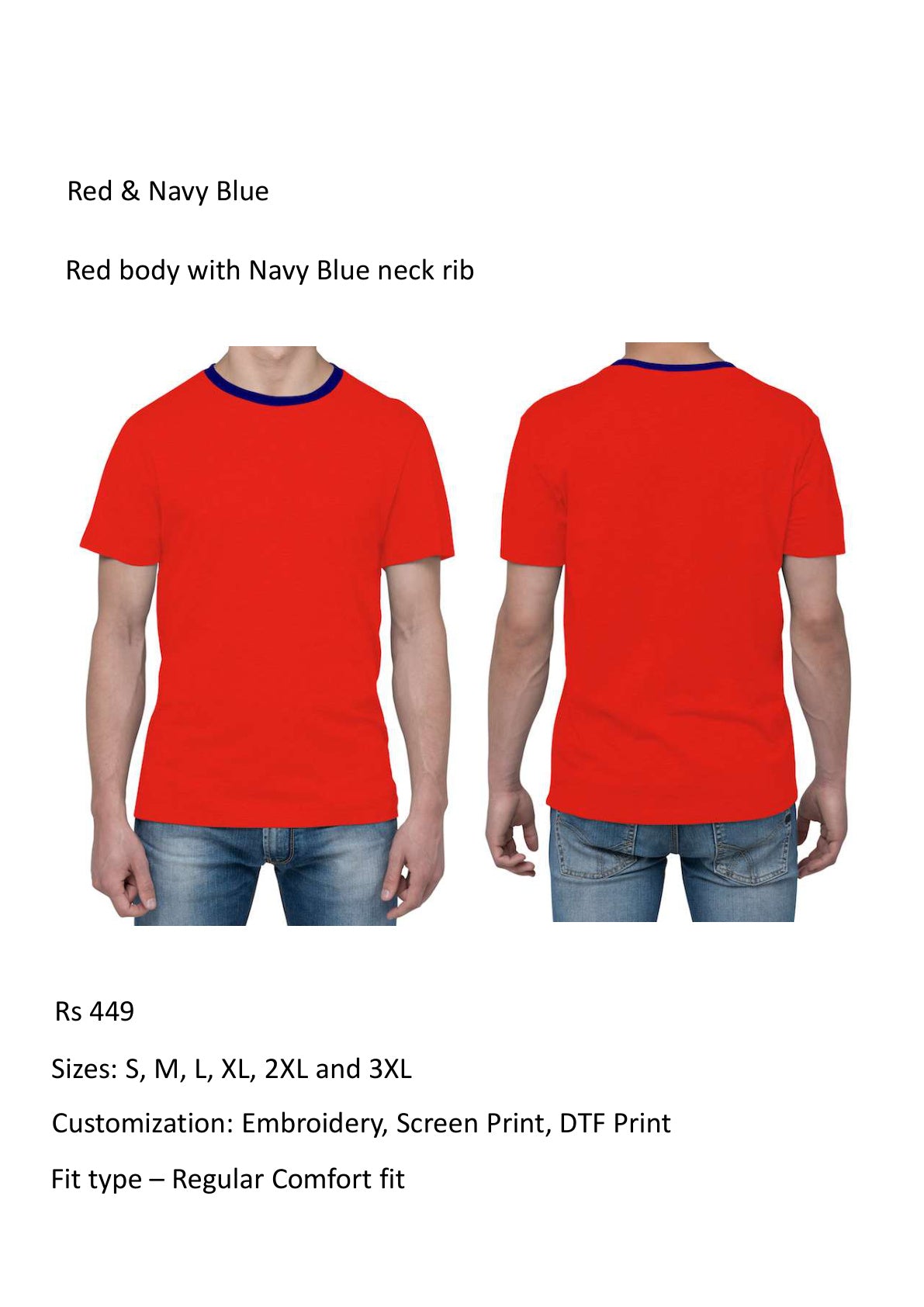 Red & Navy Blue