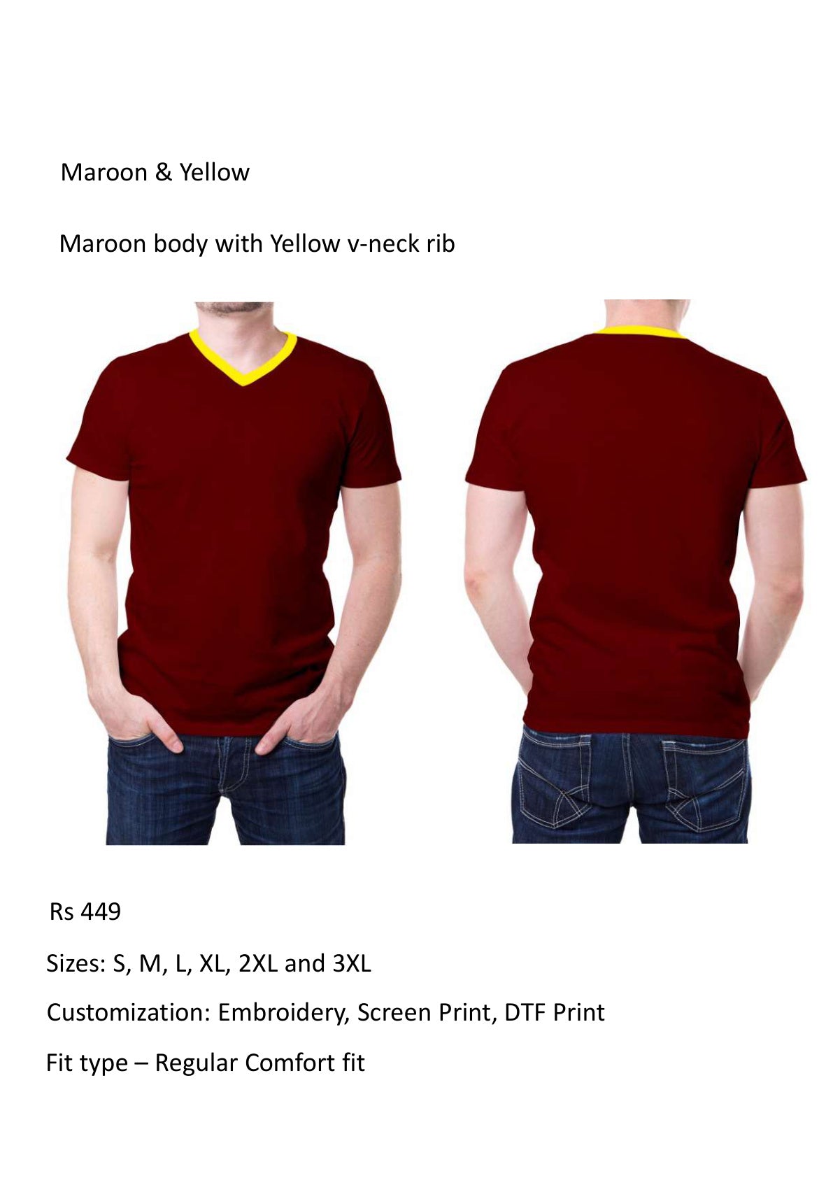 Maroon & Yellow