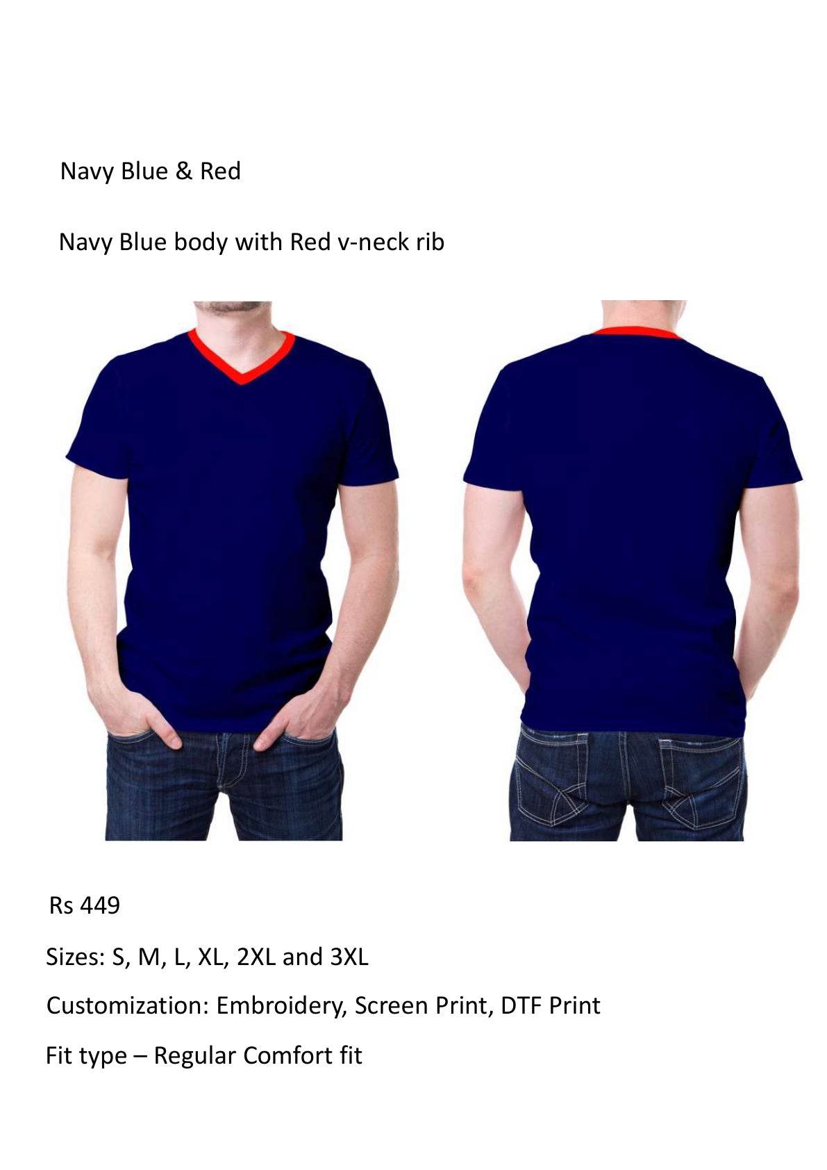 Navy Blue & Red