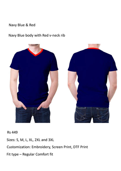 Navy Blue & Red