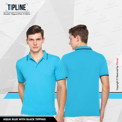 Aqua Blue with Black double tipping