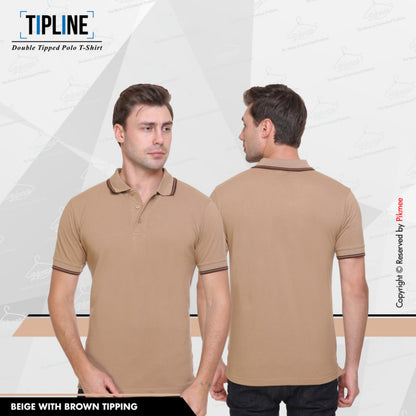 Beige with Brown double tipping