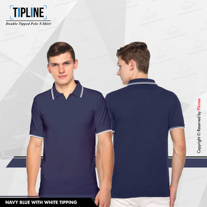 Navy Blue with White double tipping