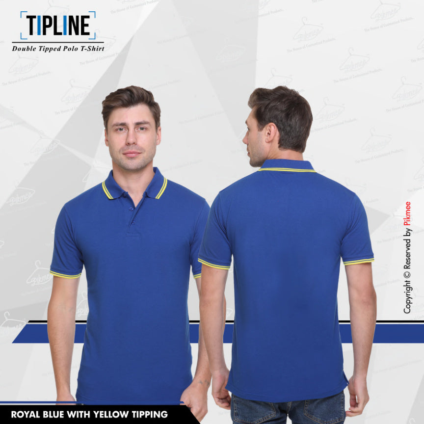Royal Blue with Yellow double tipping