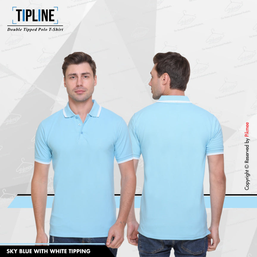 Sky Blue with White double tipping