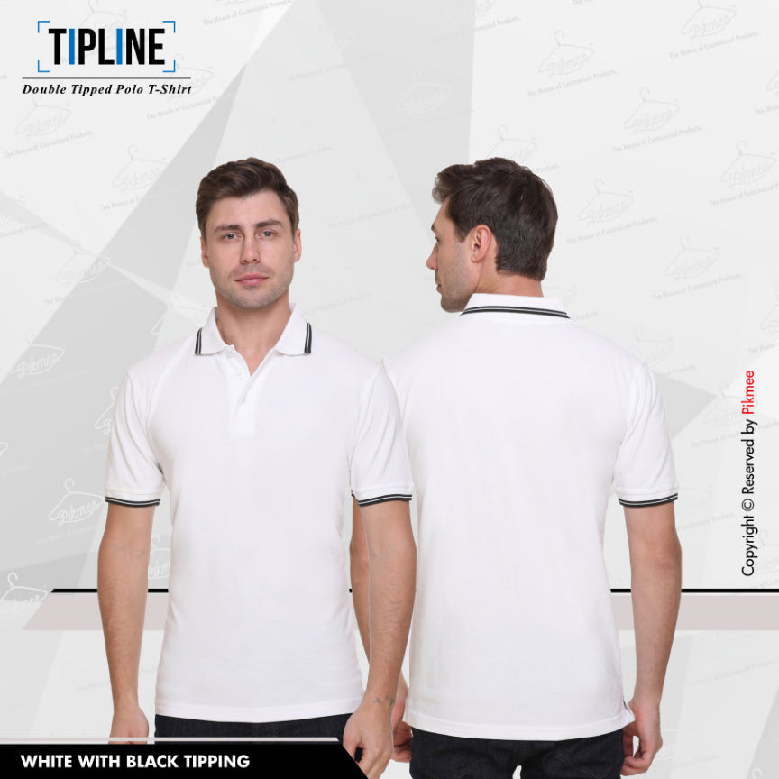 White with Black double tipping